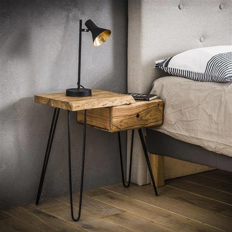 Bedside table Aberdeen DH Interior Acacia LxWxH 63x42x25 Acacia wood Ambient photo diagonal front view