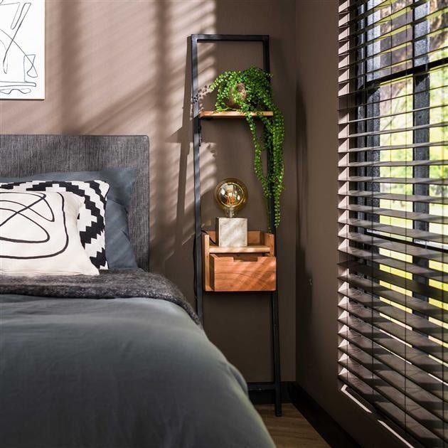 Bedside table Vanessa DH Interior Acacia LxWxH 140x30x25 Acacia wood Ambient photo front view