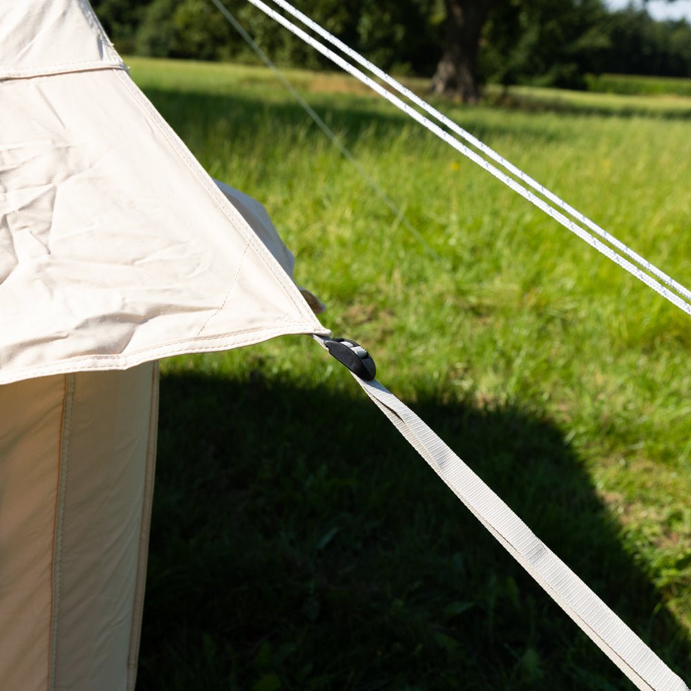 Tent Four person Inflatable Beige 300x200x210 cm Dimehouse Beige LxWxH 75x48x38 Cotton Atmospheric photo detail