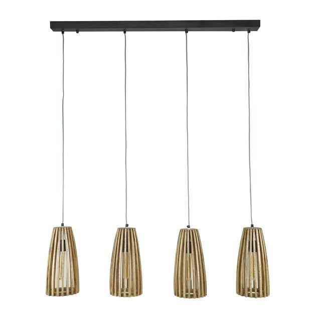 Hanging lamp Elias DH Interior Mango LxWxH 140x42x20 Mango wood White photo front view