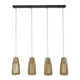 Hanging lamp Elias DH Interior Mango LxWxH 140x42x20 Mango wood White photo front view