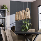 Hanging lamp Elias DH Interior Mango LxWxH 140x42x20 Mango wood Atmospheric photo front view