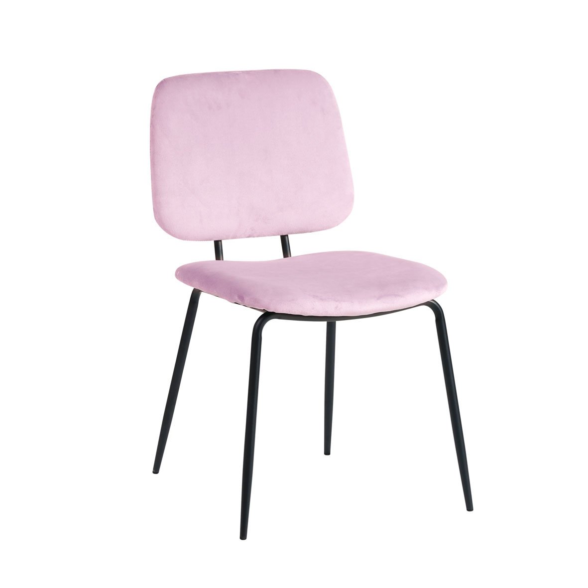 Dining room chair Jerry Dimehouse Pink LxWxH 65x53x52 Fabric White photo diagonal front view