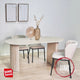Dining table Jimi 180x90 cm Travertin Beige