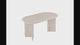 Oval extendable table travertine - Japandi - 160-200 cm - Sota