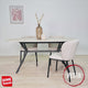 Dining table Jimi Danish Oval Ceramic Travertine look 180 cm