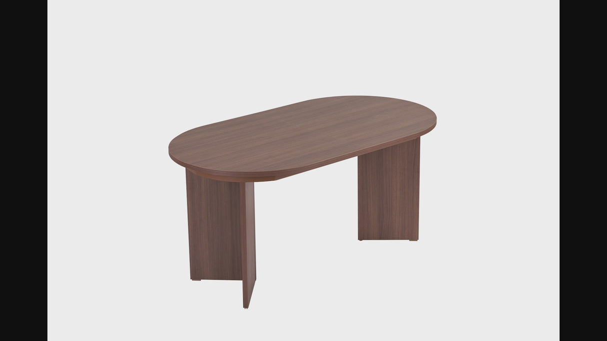 Oval extendable table Walnut - Japandi - 160-200 cm - Sota