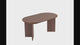 Oval extendable table Walnut - Japandi - 160-200 cm - Sota