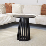 Coffee table Rory Black Dimehouse Black LxWxH 55x55x55 Acacia wood Atmospheric photo front view