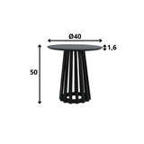 Coffee table Rory Black Dimehouse Black LxWxH 55x55x55 Acacia wood White photo size indication