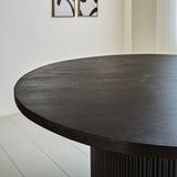 Dining table Elora Dimehouse Black LxWxH 155x155x9 Mango wood Atmospheric photo different