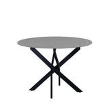 Vivian Gray dining table Dimehouse Gray LxWxH 121x121x11 Sintered stone White photo front view