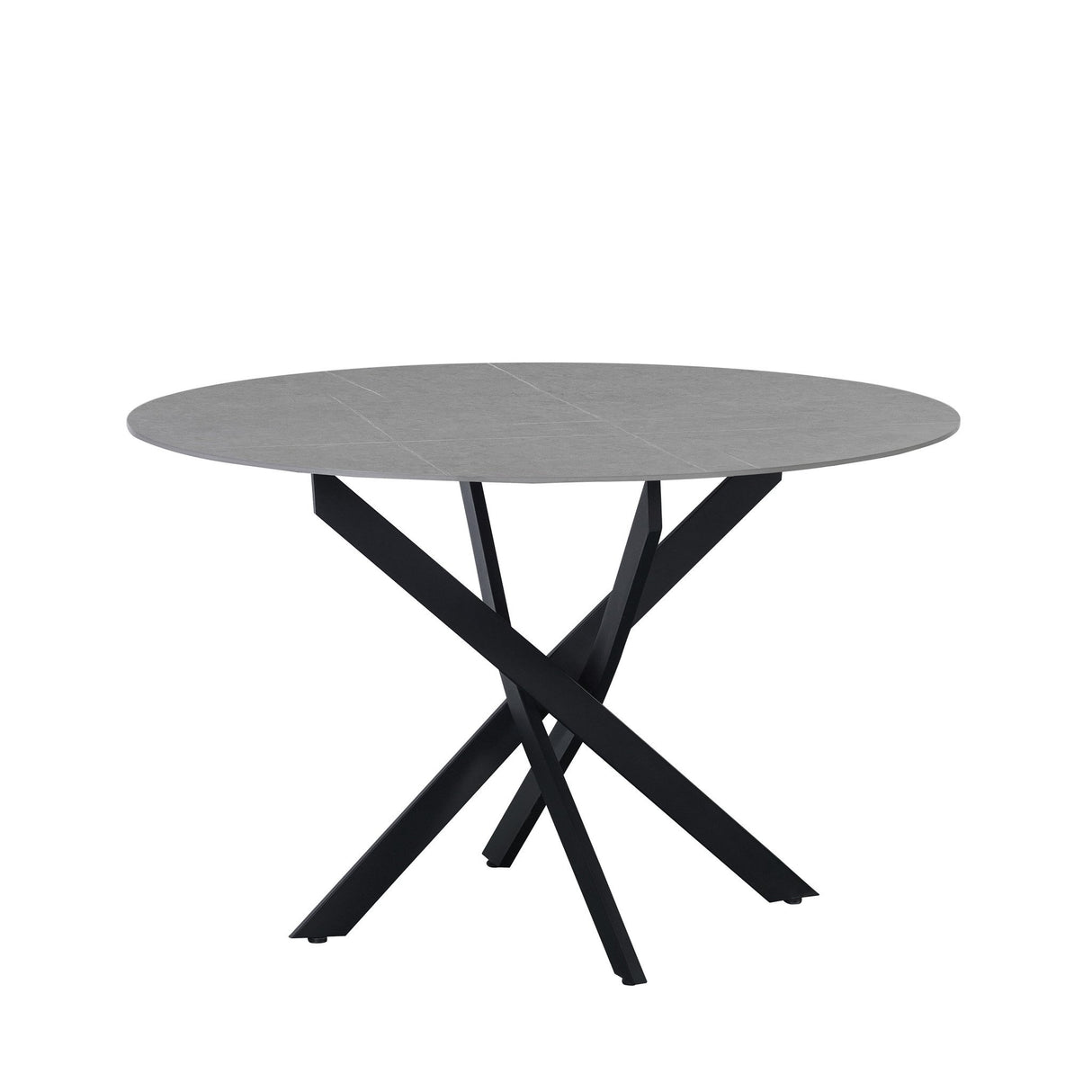 Vivian Gray dining table Dimehouse Gray LxWxH 132x132x11 Sintered stone White photo front view
