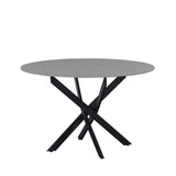 Vivian Gray dining table Dimehouse Gray LxWxH 132x132x11 Sintered stone White photo front view