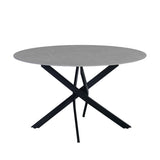 Vivian Gray dining table Dimehouse Gray LxWxH 141x141x11 Sintered stone White photo front view