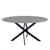 Vivian Gray dining table Dimehouse Gray LxWxH 120x16x7 Sintered stone White photo front view