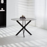 Vivian Gray dining table Dimehouse Gray LxWxH 120x16x7 Sintered stone Atmospheric photo diagonal front view