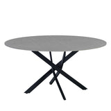 Vivian Gray dining table Dimehouse Gray LxWxH 120x16x7 Sintered stone White photo side view