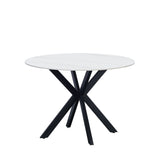 Dining table Yuna White Dimehouse White LxWxH 121x121x11 Sintered stone White photo front view