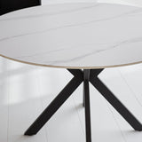 Dining table Yuna White Dimehouse White LxWxH 132x132x11 Sintered stone Atmospheric photo detail