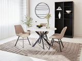 Dining table Yuna White Dimehouse White LxWxH 132x132x11 Sintered stone Atmospheric photo in situation