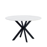 Dining table Yuna White Dimehouse White LxWxH 132x132x11 Sintered stone White photo diagonal front view