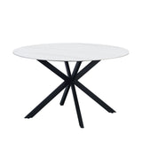 Dining table Yuna White Dimehouse White LxWxH 141x141x11 Sintered stone White photo front view