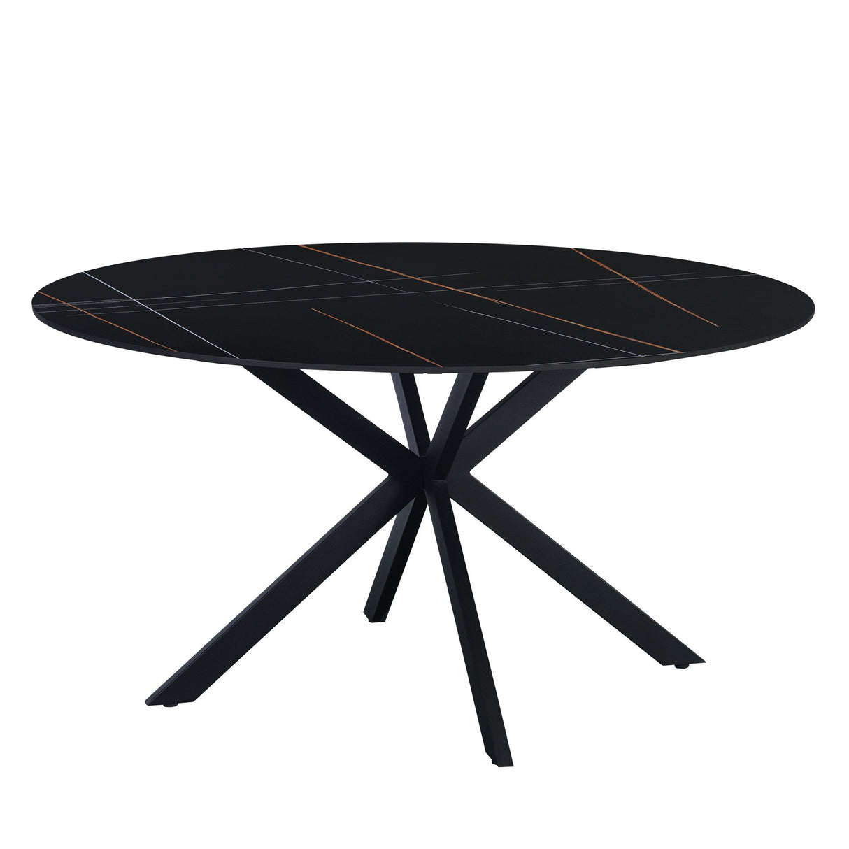 Dining table Yuna Black Dimehouse Black LxWxH 114x77x9 Sintered stone White photo front view
