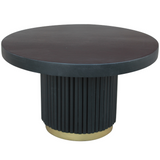 Coffee table Elora Dimehouse Black LxWxH 85x85x9 Mango wood White photo front view
