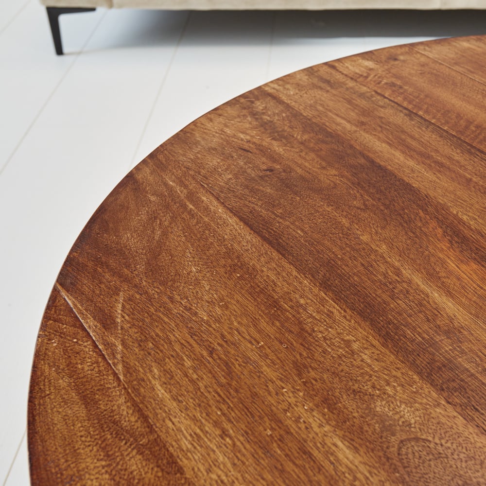 Coffee table Oxis Wood Dimehouse Brown LxWxH 92x92x43 Mango wood Atmospheric photo detail