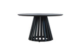 Coffee table Rory Black Dimehouse Black LxWxH 75x75x45 Acacia wood White photo diagonal front view
