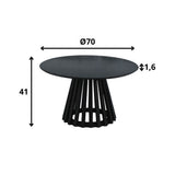 Coffee table Rory Black Dimehouse Black LxWxH 75x75x45 Acacia wood White photo size indication