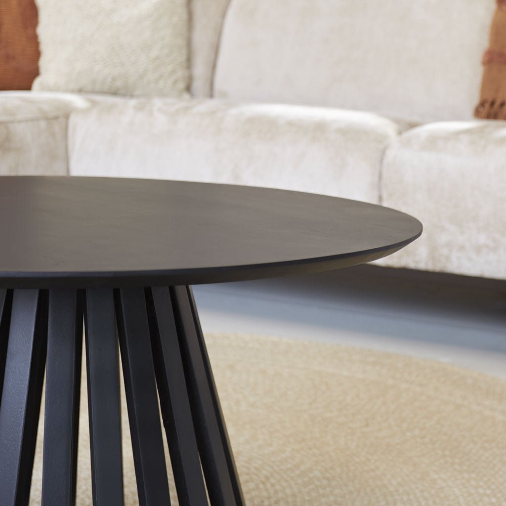 Coffee table Rory Black Dimehouse Black LxWxH 75x75x45 Acacia wood Atmospheric photo detail