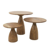 Coffee table Doja DH Interior Acacia Acacia wood White photo diagonal front view