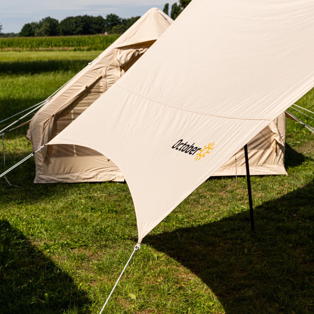 Awning Tarp cotton beige 420x420x240 cm Dimehouse Beige LxWxH 66x16x14 Cotton Atmospheric photo detail