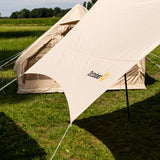 Awning Tarp cotton beige 420x420x240 cm Dimehouse Beige LxWxH 66x16x14 Cotton Atmospheric photo detail