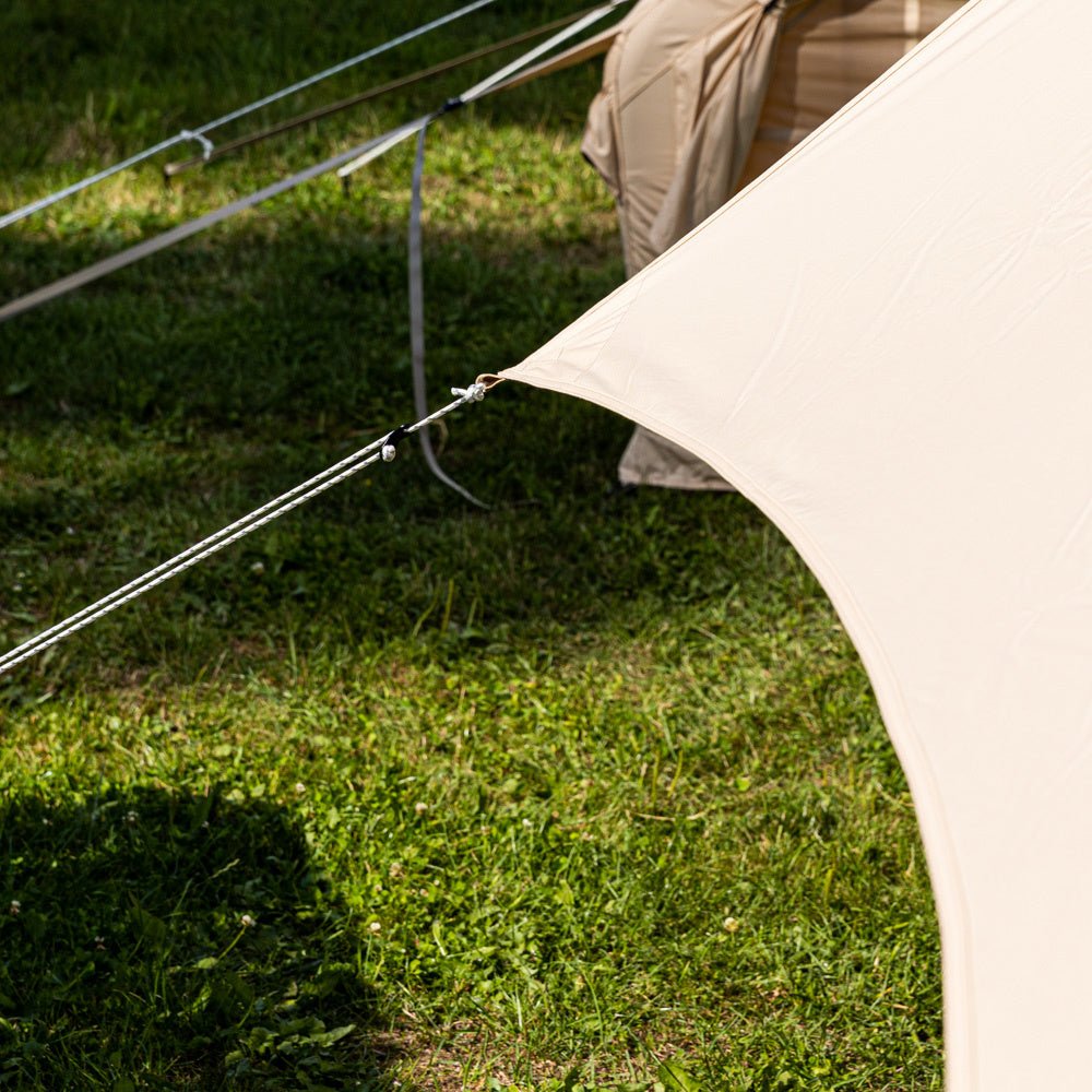 Awning Tarp cotton beige 420x420x240 cm Dimehouse Beige LxWxH 66x16x14 Cotton Atmospheric photo detail