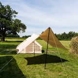 Awning Tarp cotton beige 420x420x240 cm Dimehouse Beige LxWxH 66x16x14 Cotton Atmospheric photo front view