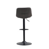 Barstool Keston Dimehouse Anthracite LxWxH 82x52x39 Microfiber White photo diagonal rear view