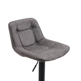 Barstool Keston Dimehouse Anthracite LxWxH 82x52x39 Microfiber White photo detail