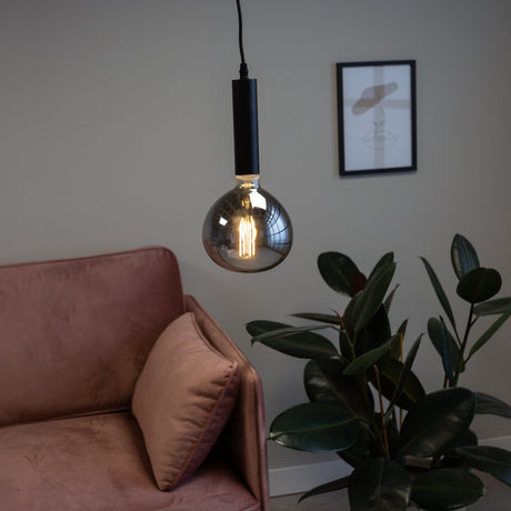 Hanglamp Katie Smokey Dimehouse Antraciet LxBxH 29x22x21 Glas Sfeerfoto vooraanzicht