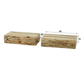 Bedside table Freya DH Interior Acacia LxWxH 45x25x25 Acacia wood White photo size indication